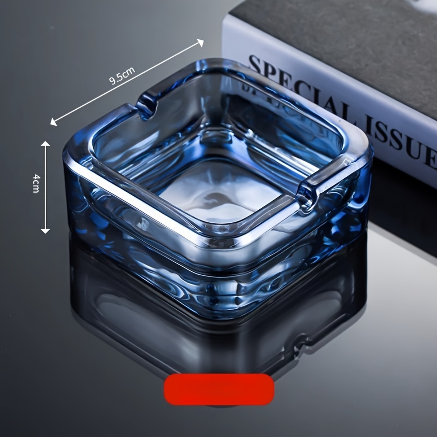 1pc simple and stylish glass ashtray household decorative astray ashtrays for home hotel bar office fancy gift for men women household gadgets christmas gifts christmas supplies christmas decoration details 2