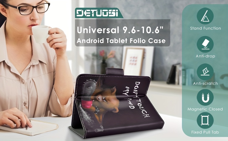 DETUOSI Funda universal para tablet de 101 pulgadas funda para