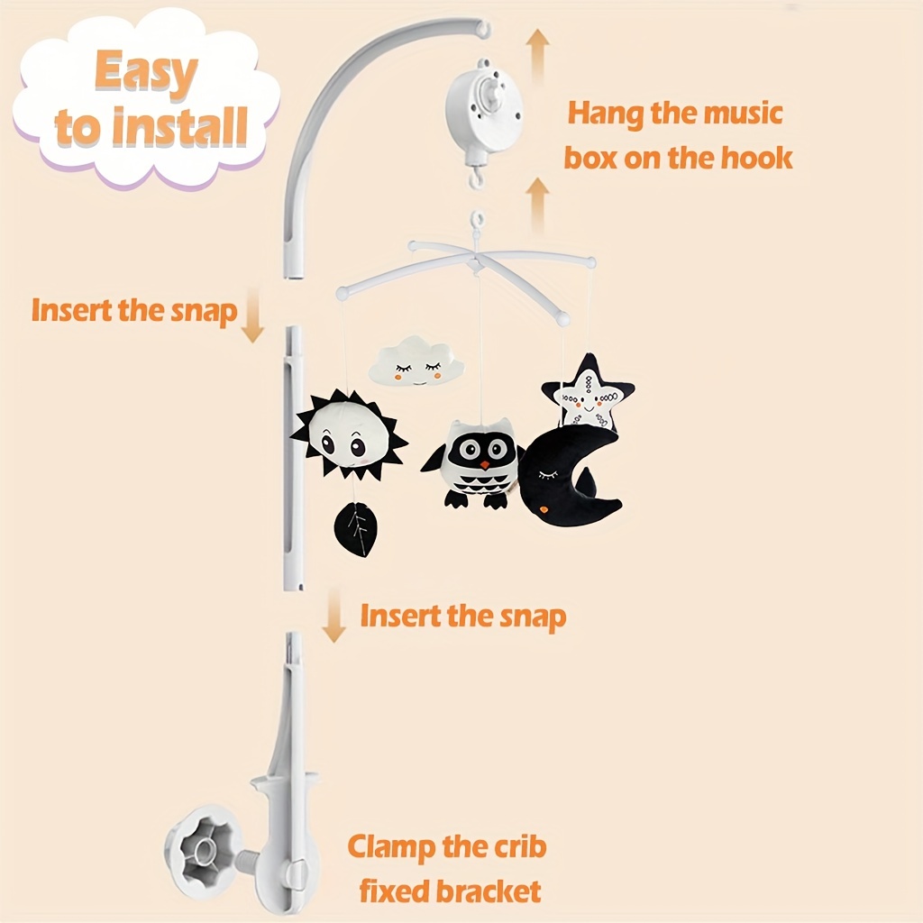 Bed Bell Toy Animal Model Baby Coaxing Sleeping Music Box
