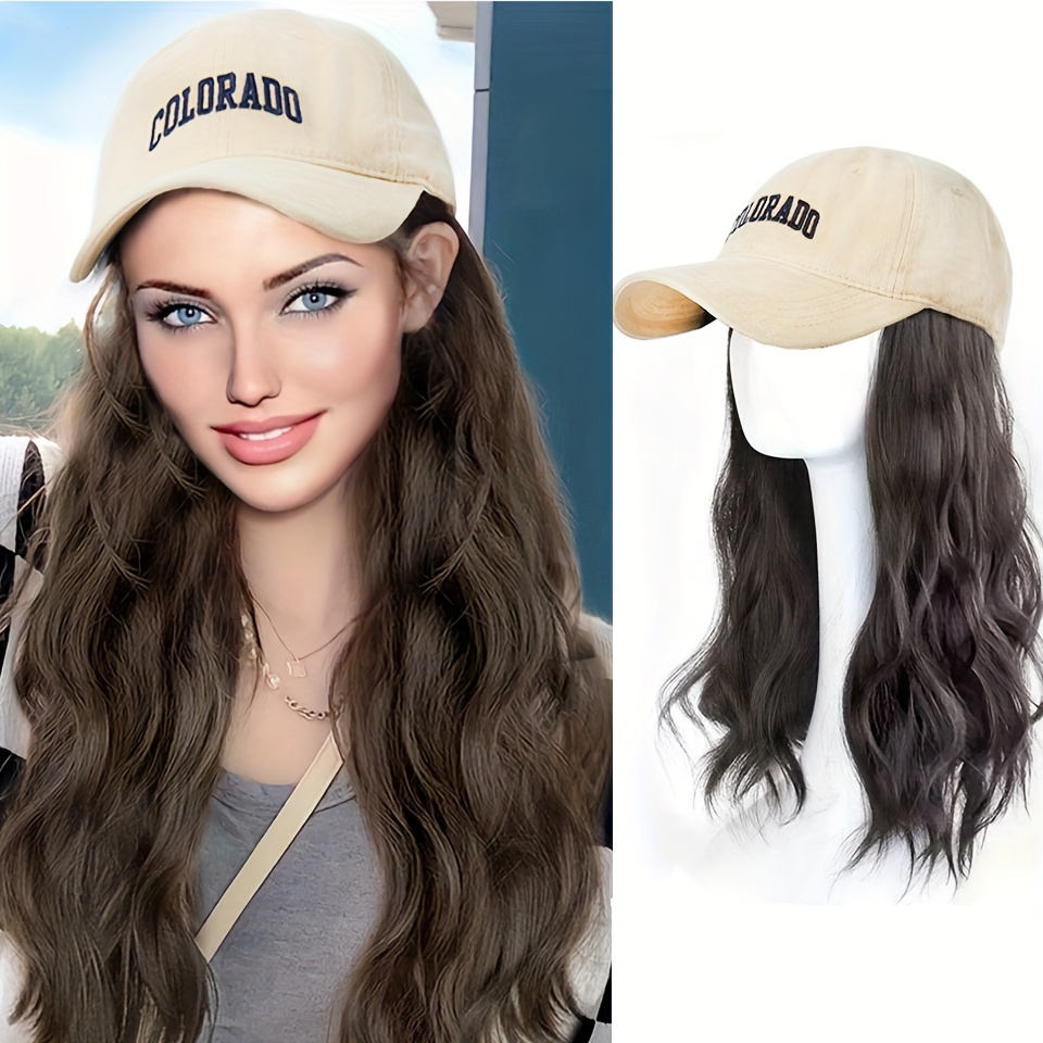 Women's Bucket Hats Long Straight Hair Wig Perfect Daily - Temu Philippines