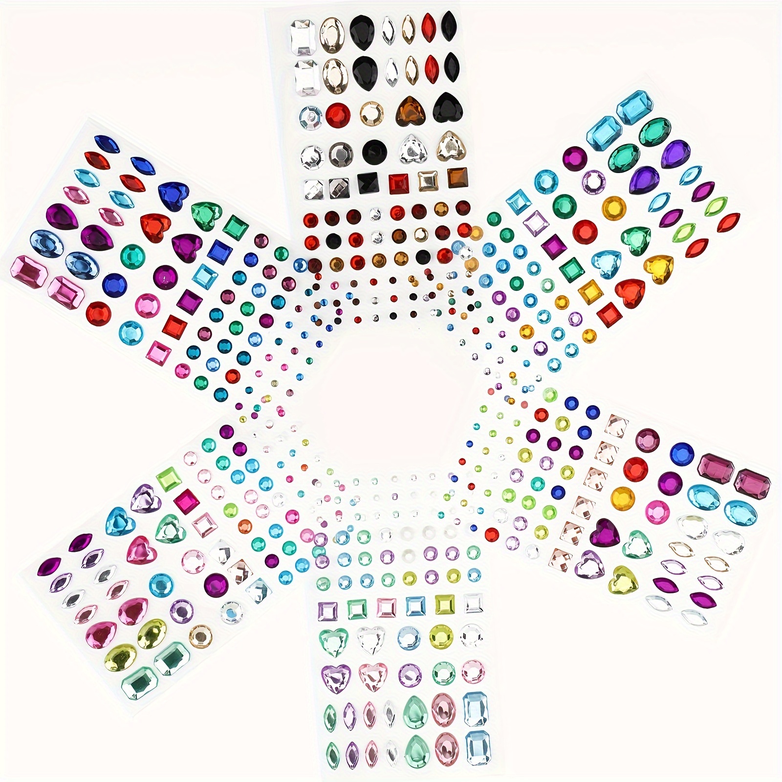 Gemstone Stickers Crystal Jewelry Diamond Stickers Crafts - Temu