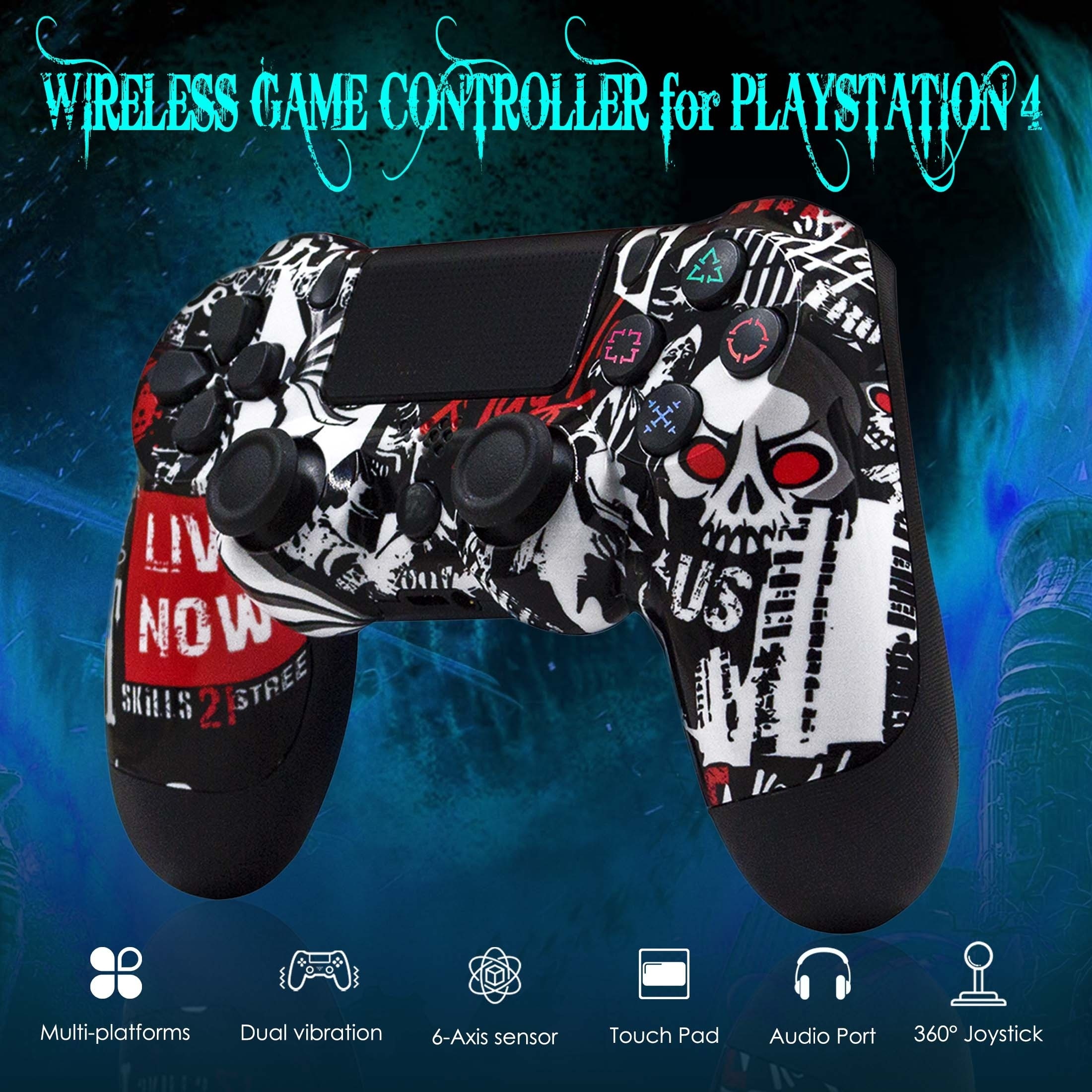 PS4 Controller, Wireless Pro Game Controller for PlayStation 4