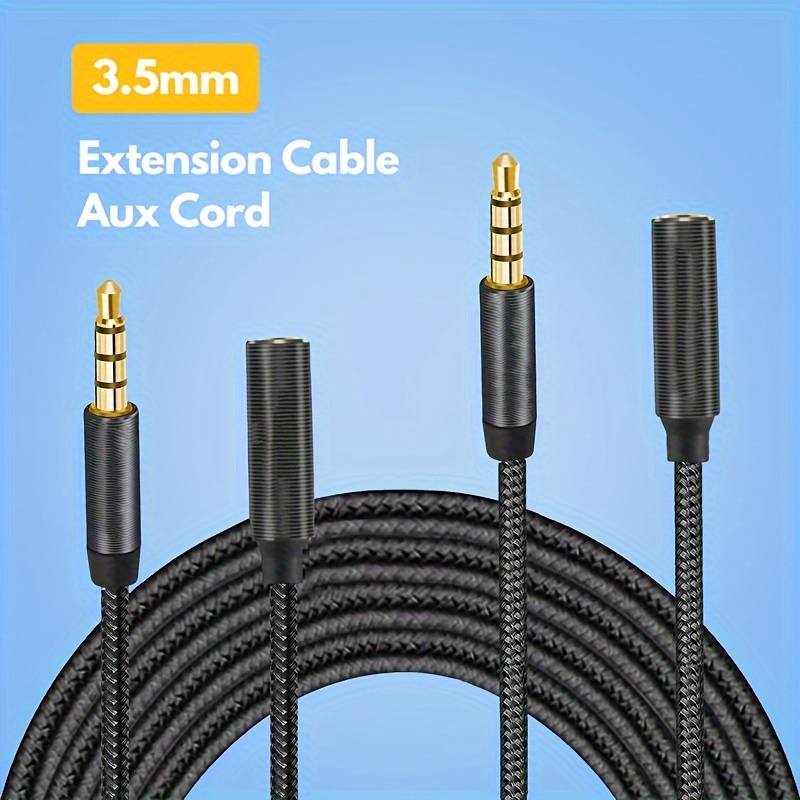 1M 3,5 Mm StéRéO Mâle à Mâle Aux Cable Câble Auxiliaire Audio pour