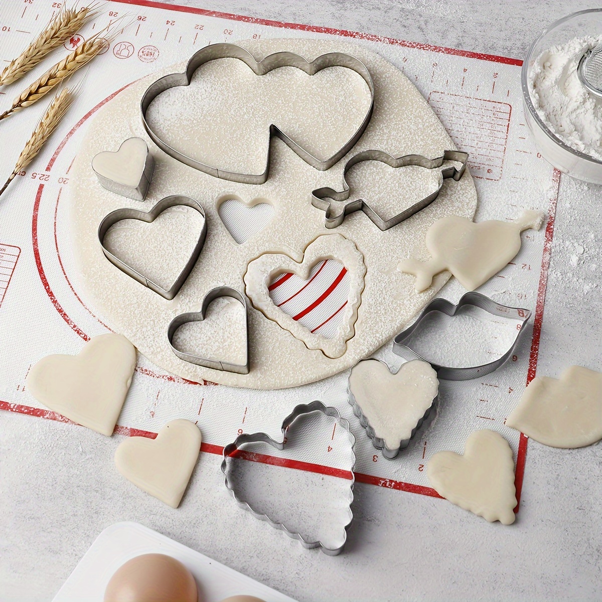 Heart Shaped Cookie Cutters Love Fondant Cookie Stamp Molds - Temu