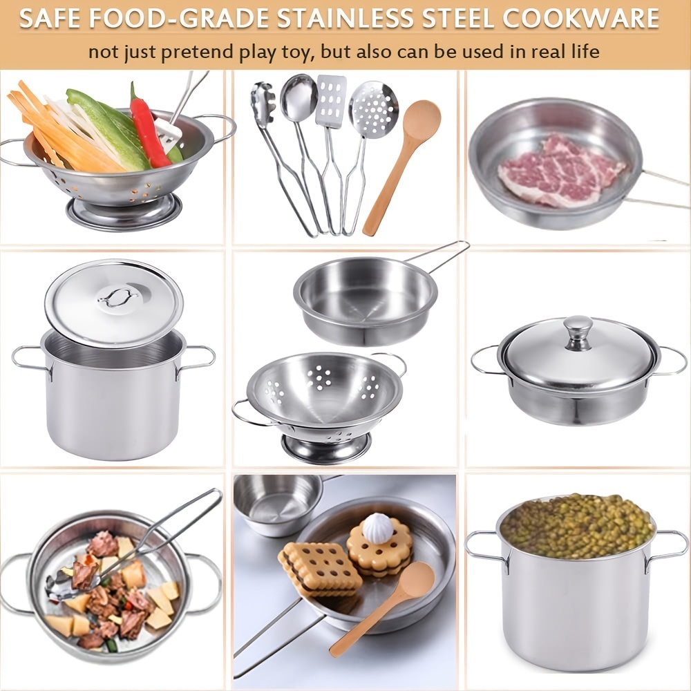 Stainless Steel Miniature Cooking Set For Kids