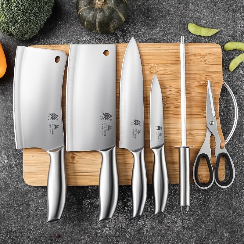Arcos Juego Cuchillos Cocina cuchillos | Cuchillo profesional | 6 piezas |  Chef 215 mm + Cocina 150 mm, Verduras 100 mm + Tijera cocina + Pelador de