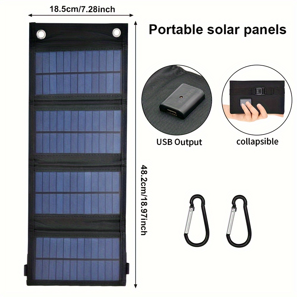 1 Unidad Panel Solar Portátil Placa Solar 5v Carga Segura - Temu Chile