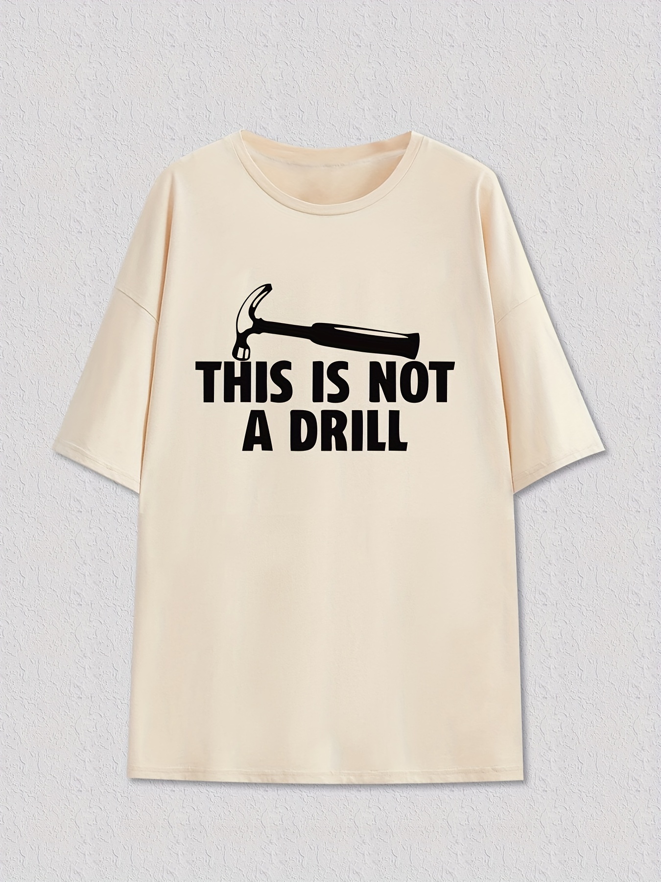 面白い「これはドリルではありません」プリントTシャツ メンズTシャツ
