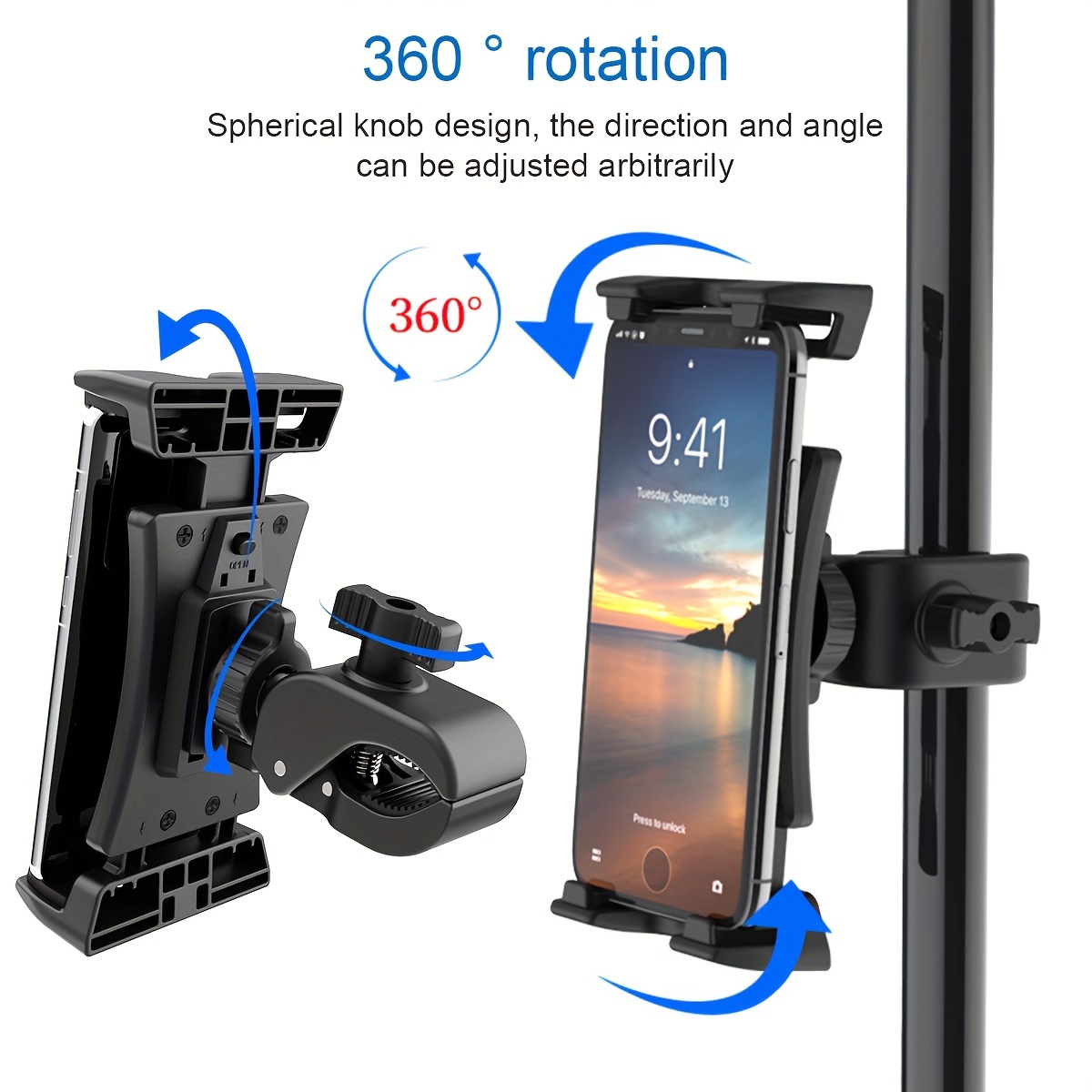 Phone Holder for Exercise Bike Mount Smart Phone & Tablet