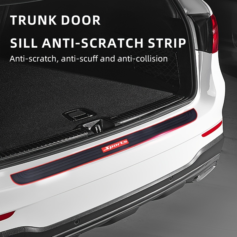 Plaque de seuil de porte de coffre de voiture, protège-protection de  pare-chocs arrière tampon en caoutchouc, protection