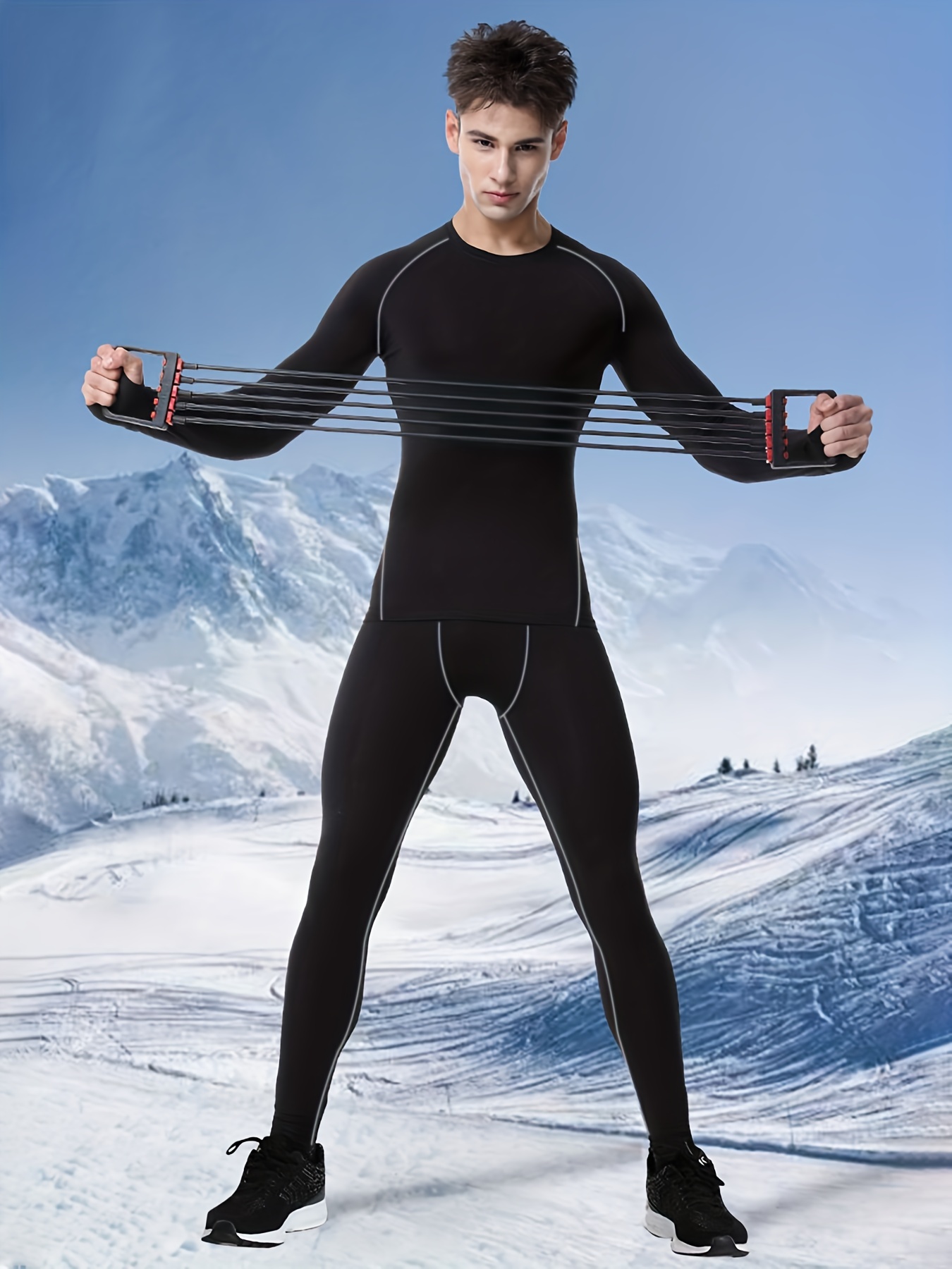 Winter Thermal Mens Compression Base Layer Under Full Suit Tights
