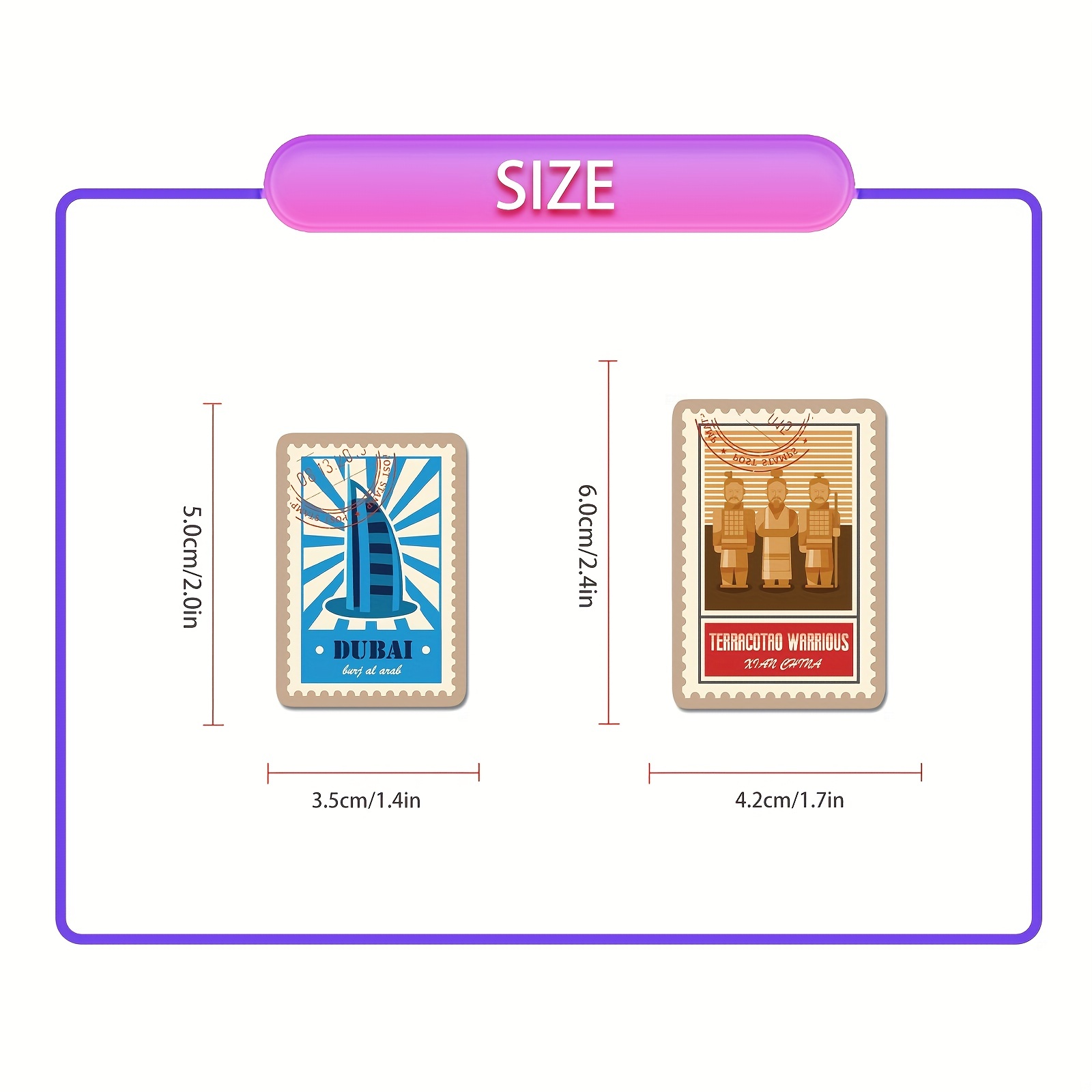 50pcs World Landmark Stickers World City Landmark Stickers - Temu