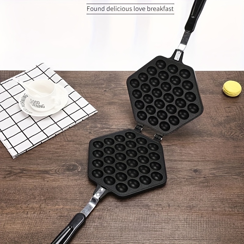 Hong Kong Style Egg Waffle Maker - Non-stick Double-sided Frying Pan For  Perfectly Cooked Bubble Waffles At Home - Temu