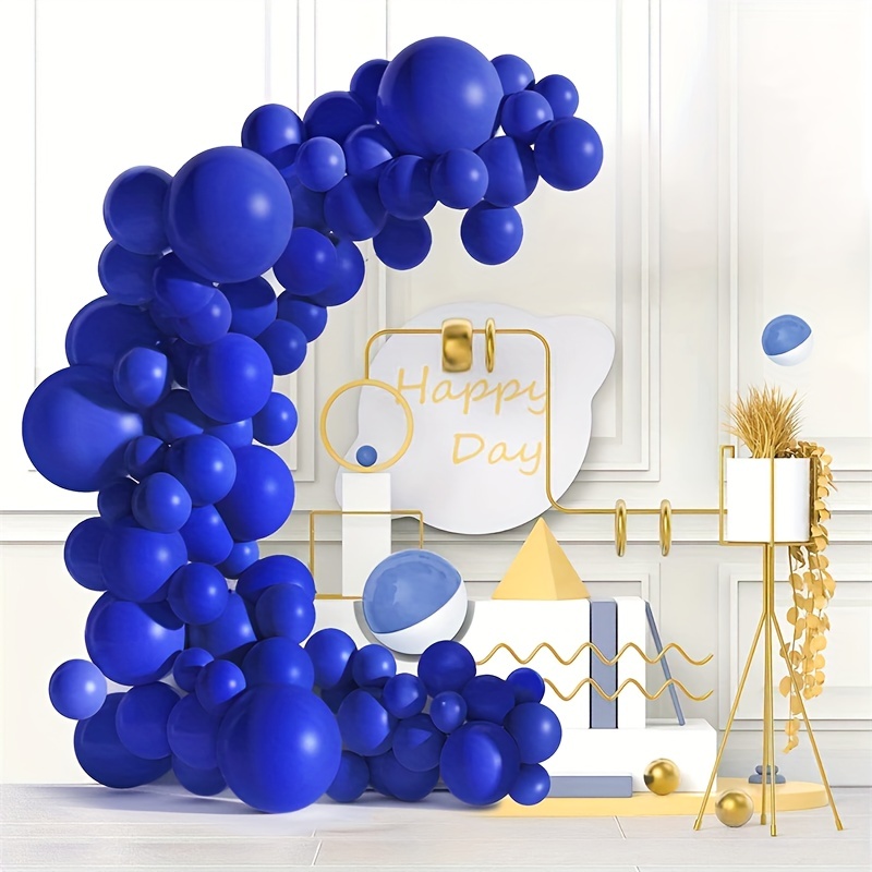 170Pcs Kit De Guirlande D'arche De Ballons Bleu Poussiéreux