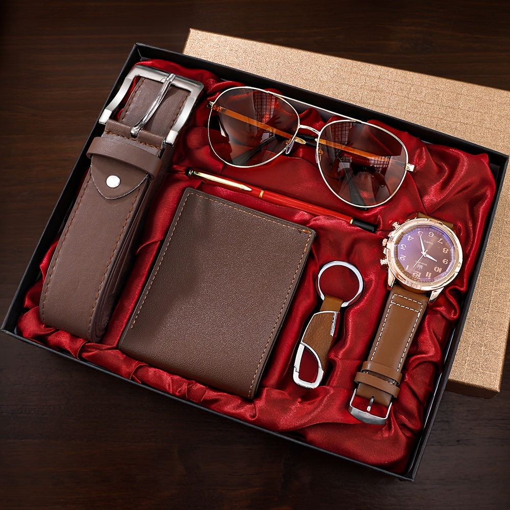 Conjunto de regalos para hombres con caja, billetera, reloj, regalos de  cumpleaños de negocios para hombres