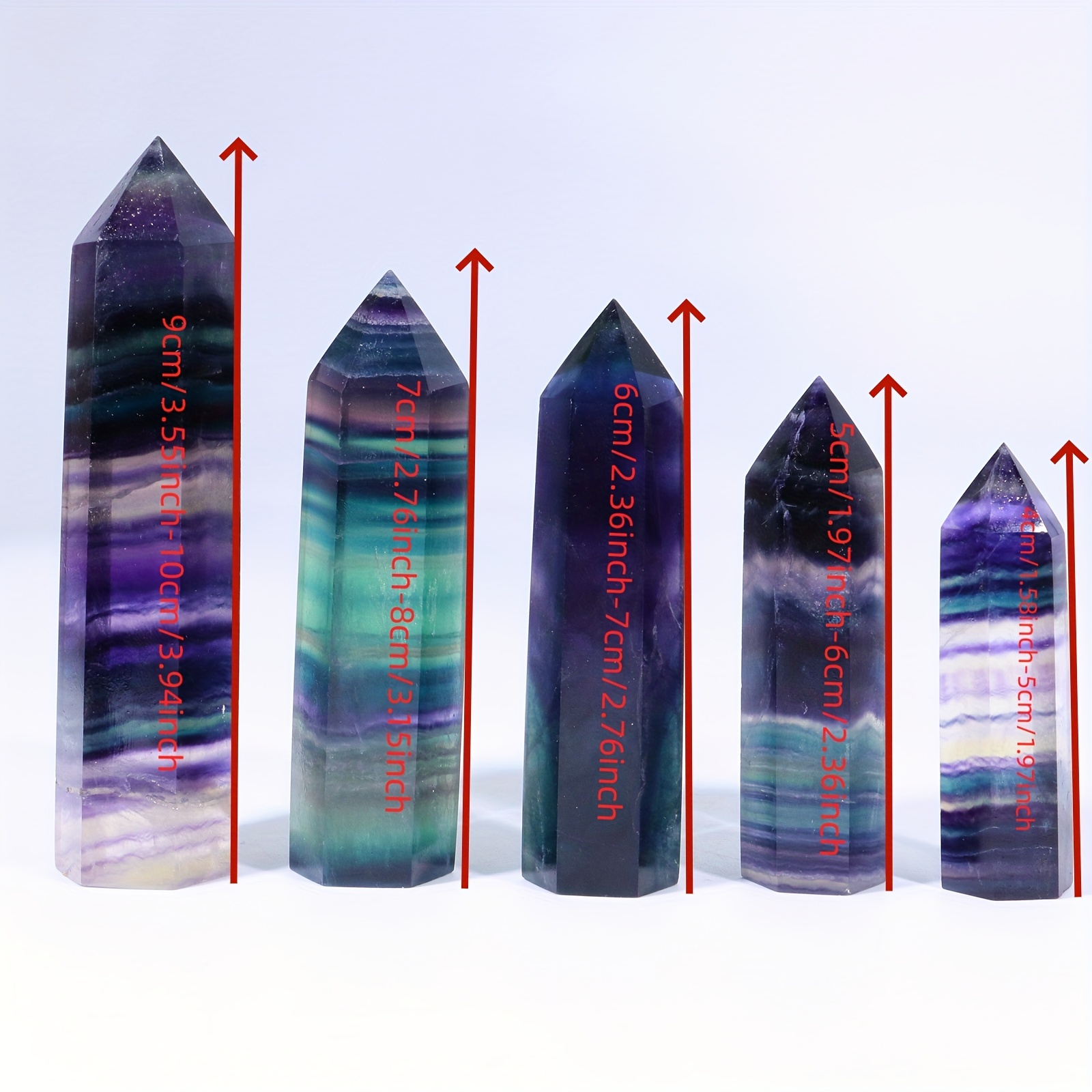 egy darab szivárvány fluorit hegy fluorit kristály torony