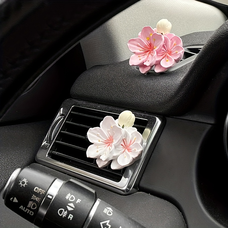 Small Peach Flower Car Air Outlet Perfume Decoration Car - Temu