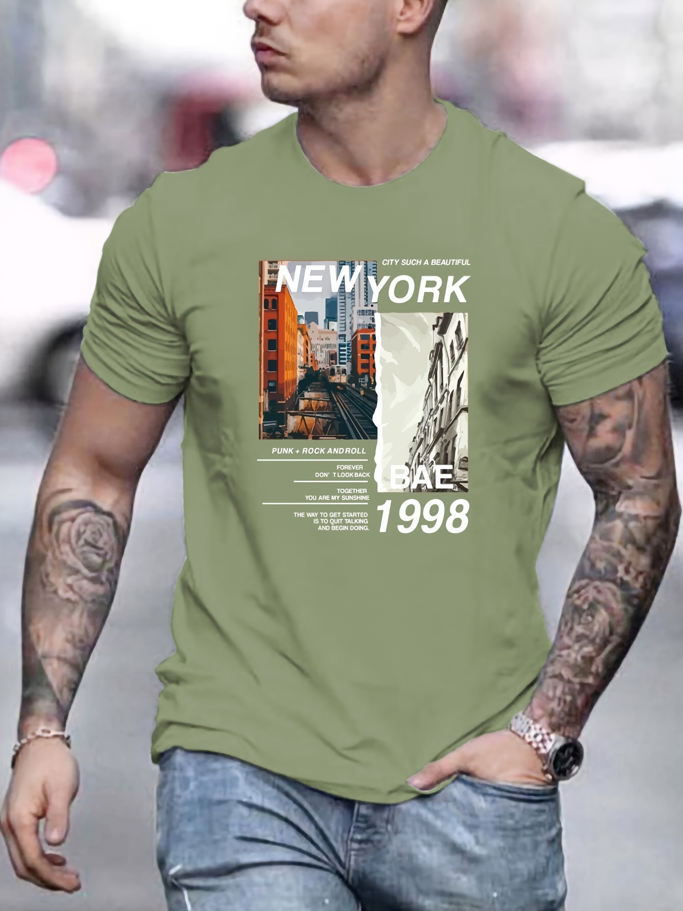 Camiseta manga corta hombre R-City gris