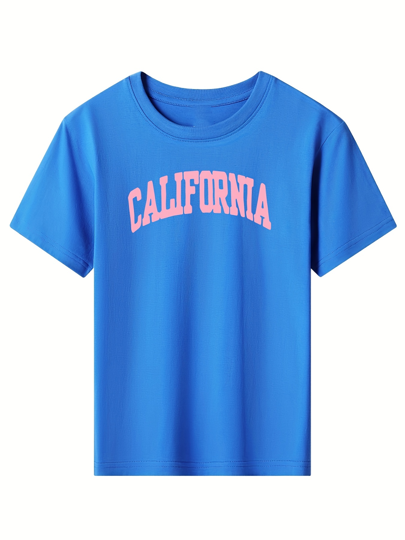 Camiseta Rosa Estampado Coche Niña Estampado california - Temu