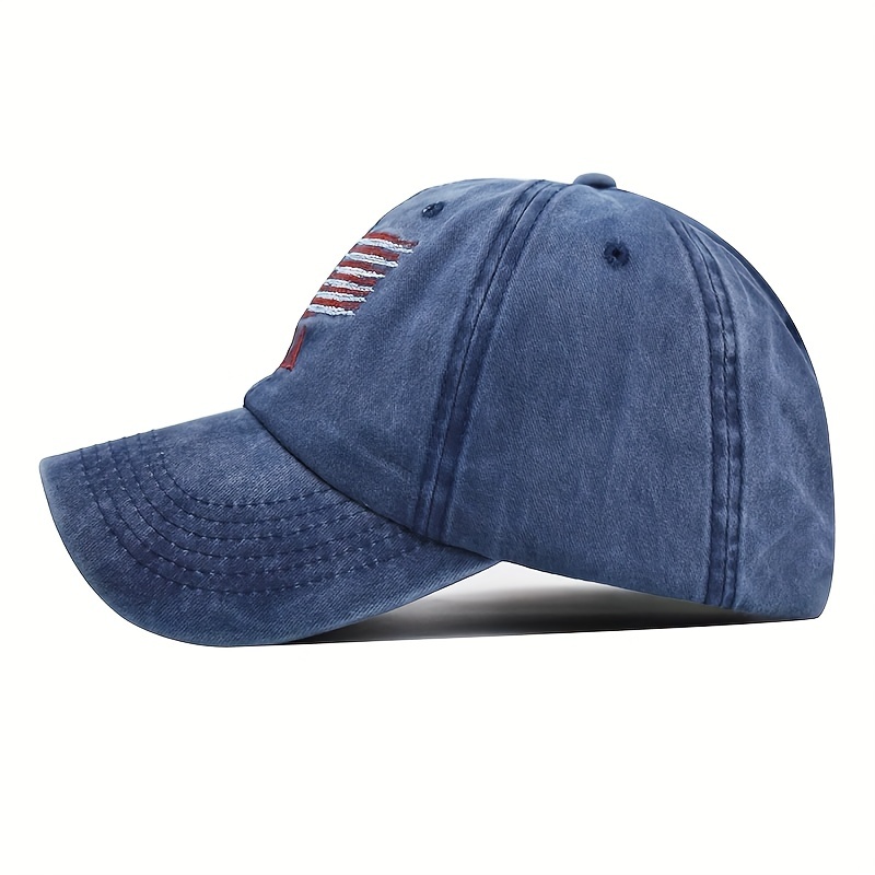 American Flag Embroidered Distressed Cap Dad Hat Sports Cap