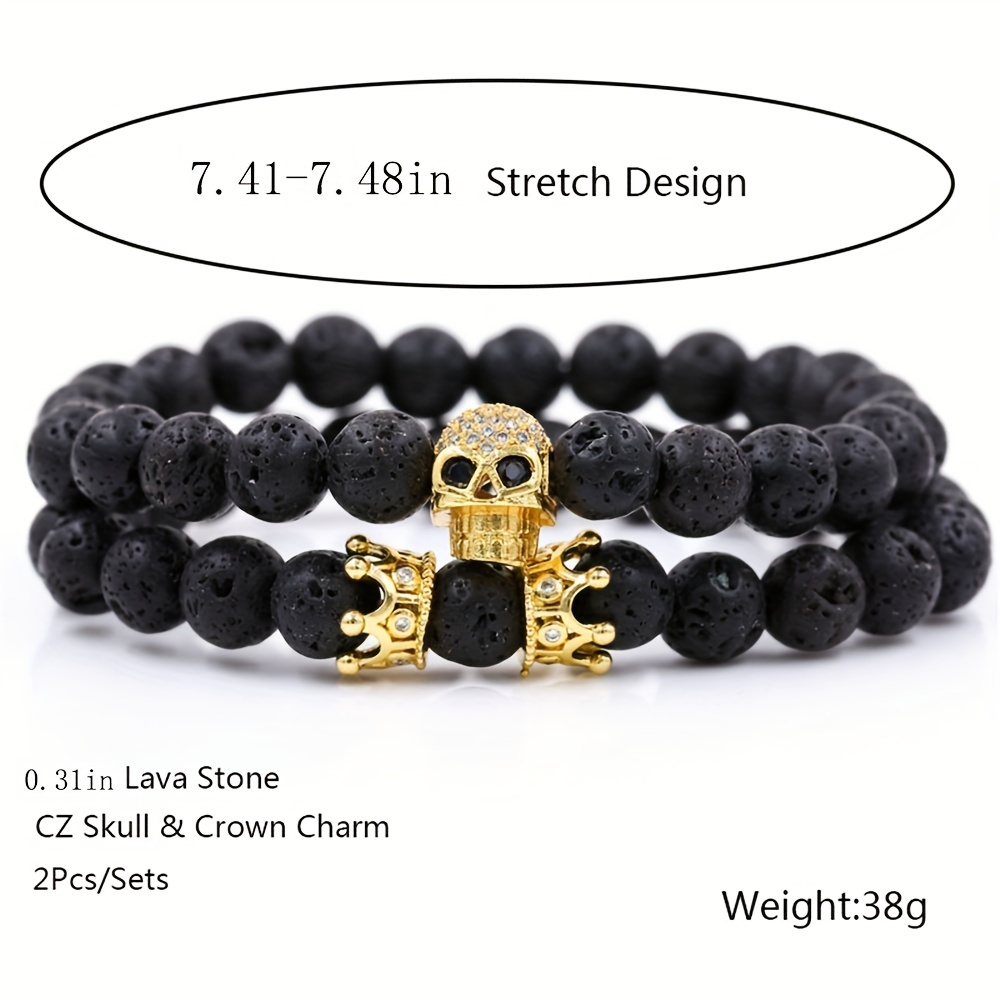 Skull and 2025 crown bracelet