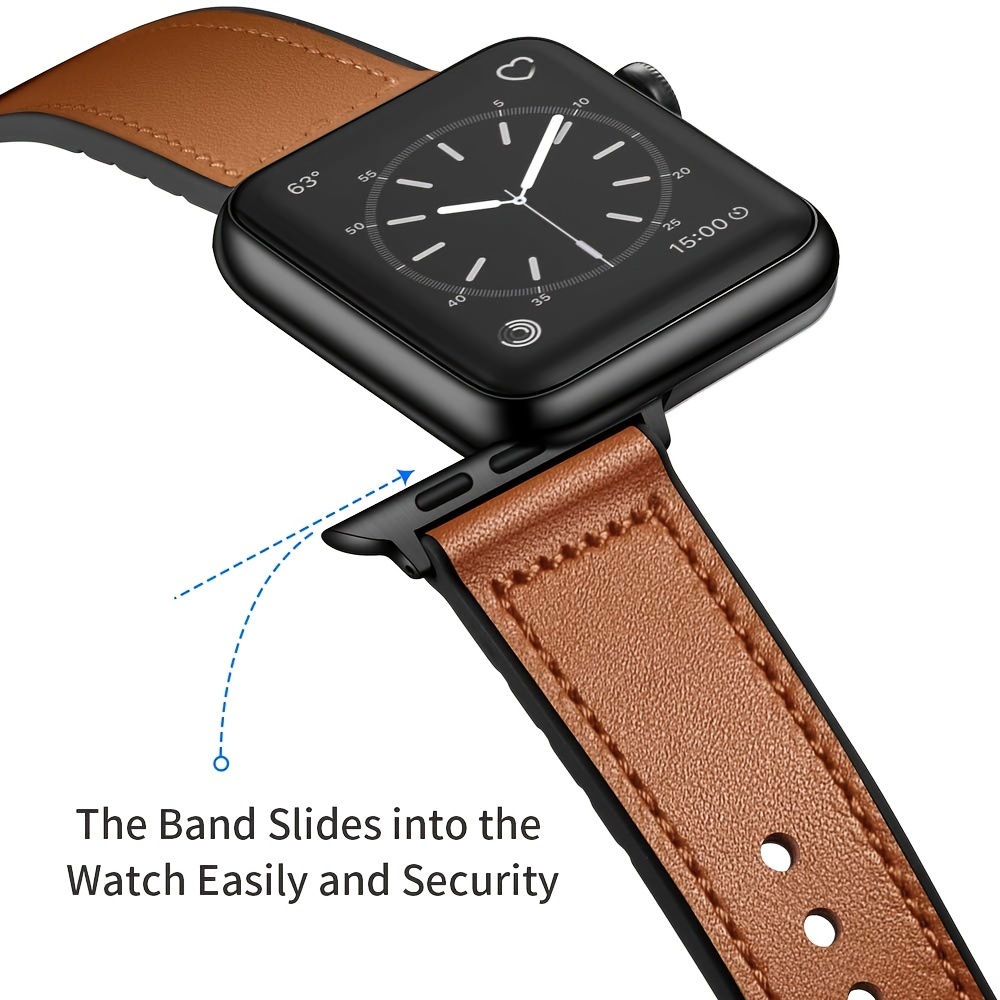 Leather strap For Apple watch band 45mm 41mm 44mm 44mm 40mm 38mm
