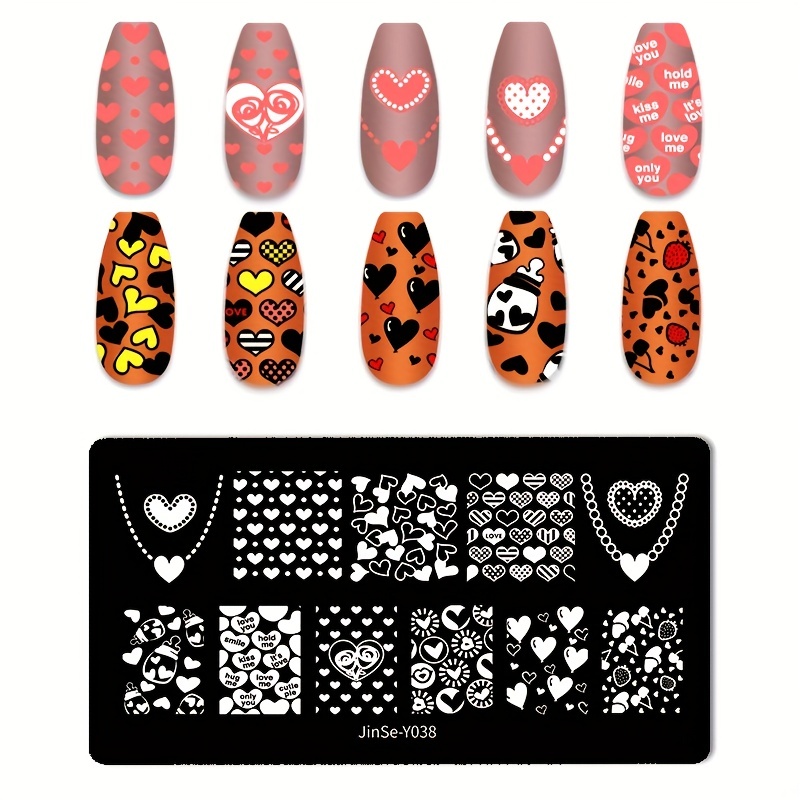 Nail Stamp Template for Salon and Home Manicure