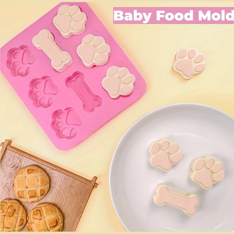 1PC Dog Treat Mold silicone Dog Paw Silicone Molds Paw Print Mold Candy  Mold Dog Treat Chocolate Mold for Homemade Dog Treats,Soap,Candy. 