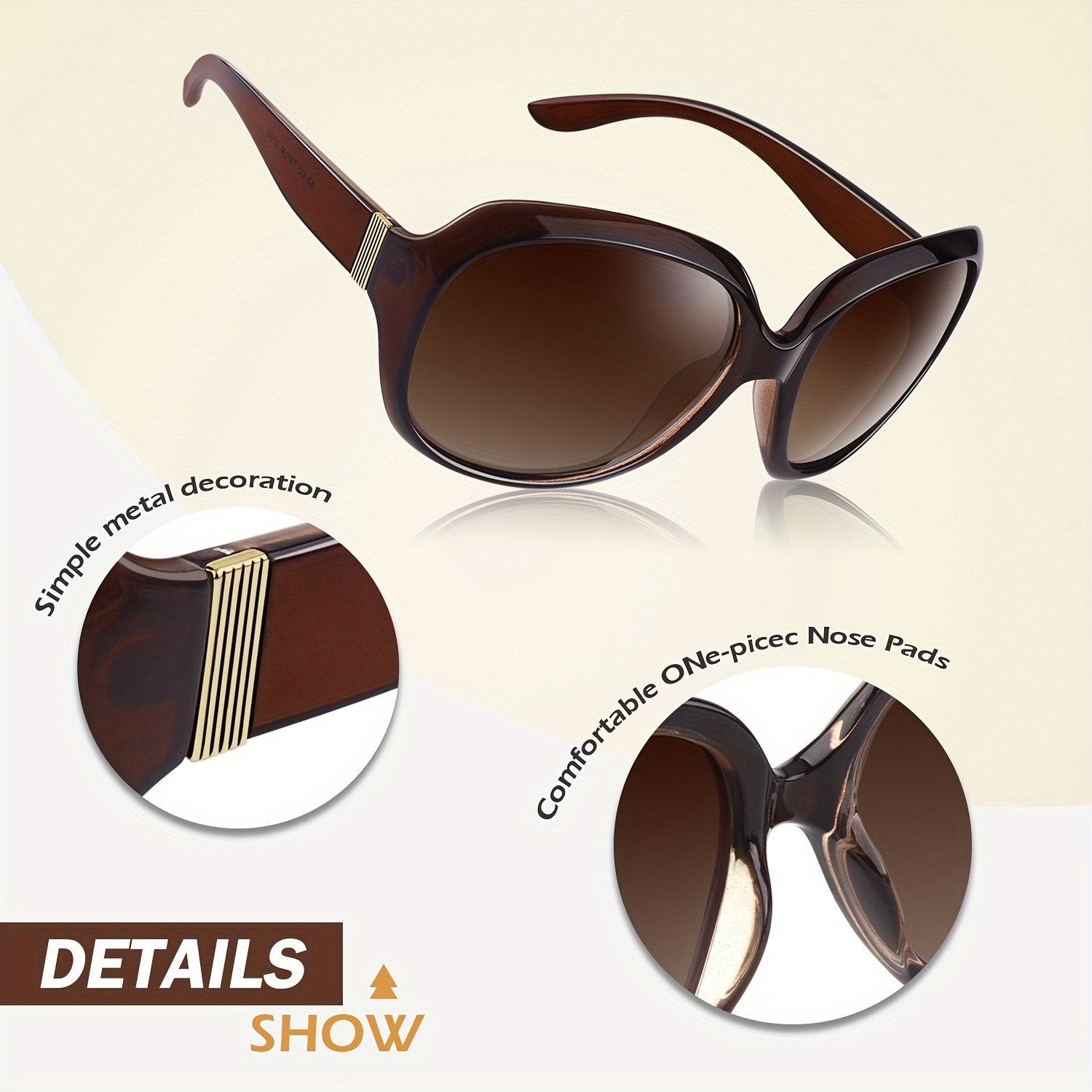 Sunglasses Women's Polarized Oversized Trendy Sun - Temu