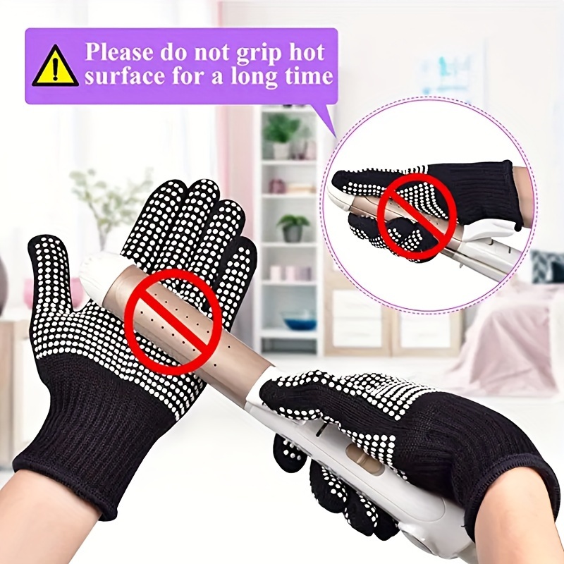 1 paire gant de protection coiffure résistant à la chaleur doigt