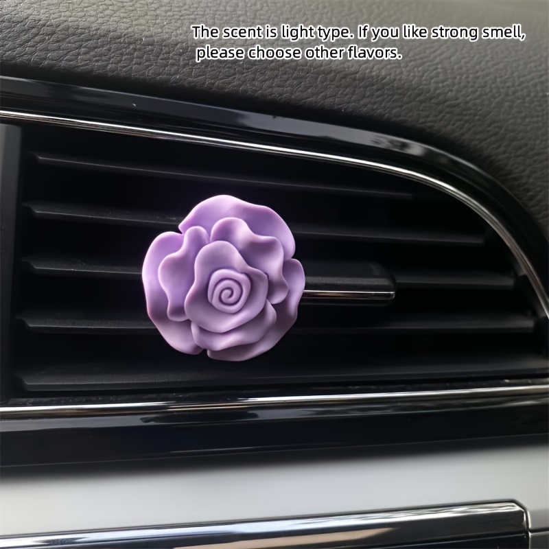 Car Air Vent Clip Rose Auto Perfume Car Aroma Diffuser Flavoring