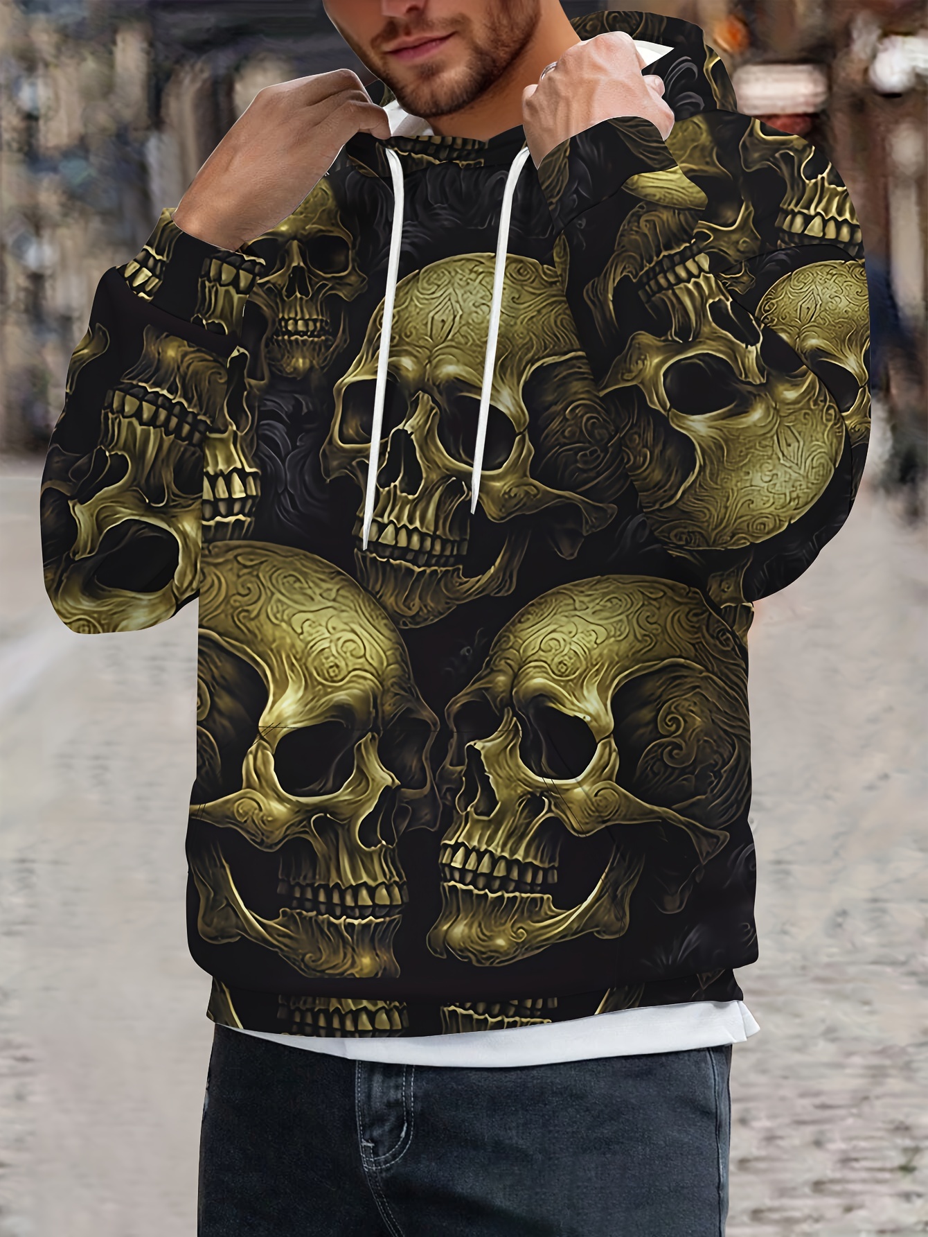 Mens black hotsell and gold sweatshirt