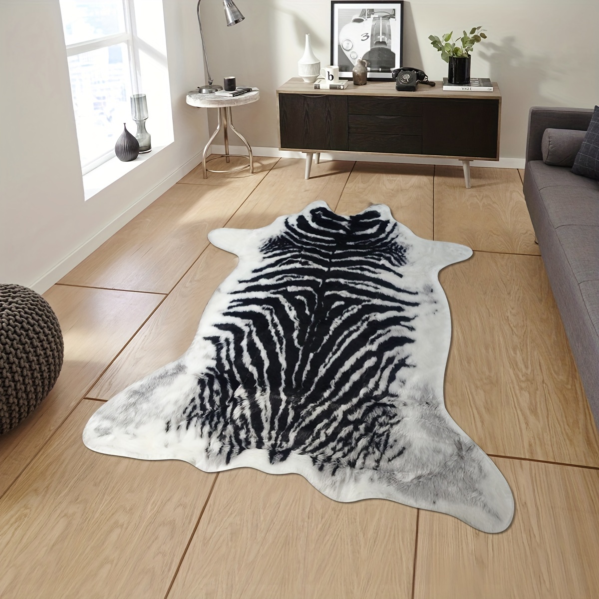 Tiger Print Teppich Kunstpelz Bereich Teppich Shag Teppich Fuß Pad
