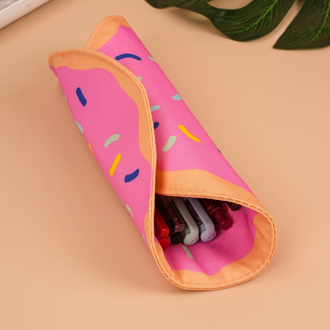 Simulation Donut Pencil Bag Marker Pen Ballpoint Pen Storage - Temu