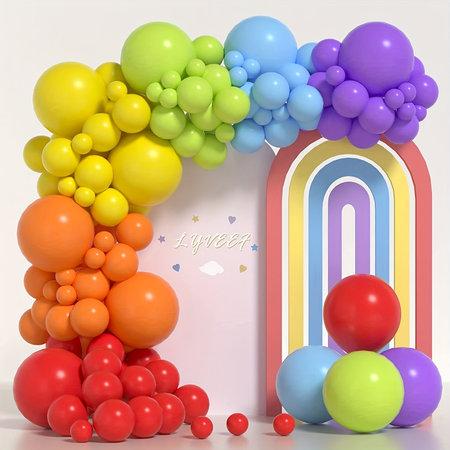 Pastel Balloons Arch Garland Kit Rainbow Balloons Assorted - Temu