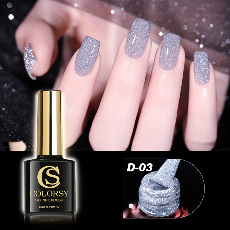 6 Colors Reflective Glitter Gel Nail Polish