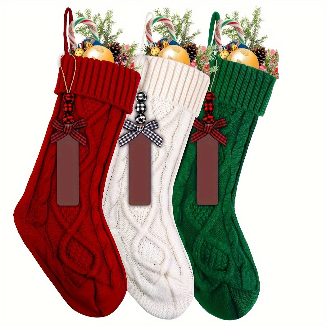 Christmas Stockings Name Tags Wood Names for Stocking, Family Name