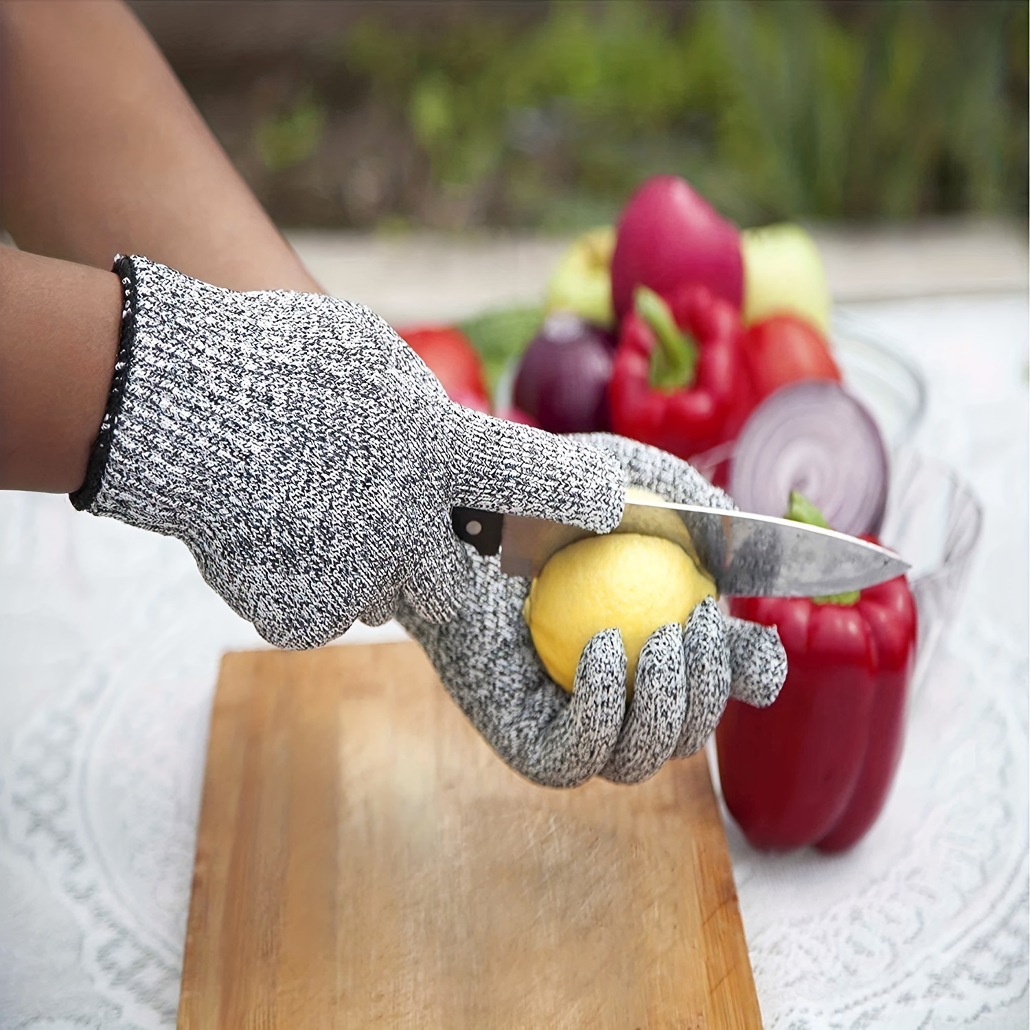 Cut Resistant Gloves Food Grade Level 5 Protection Safety Kitchen Cuts  Gloves