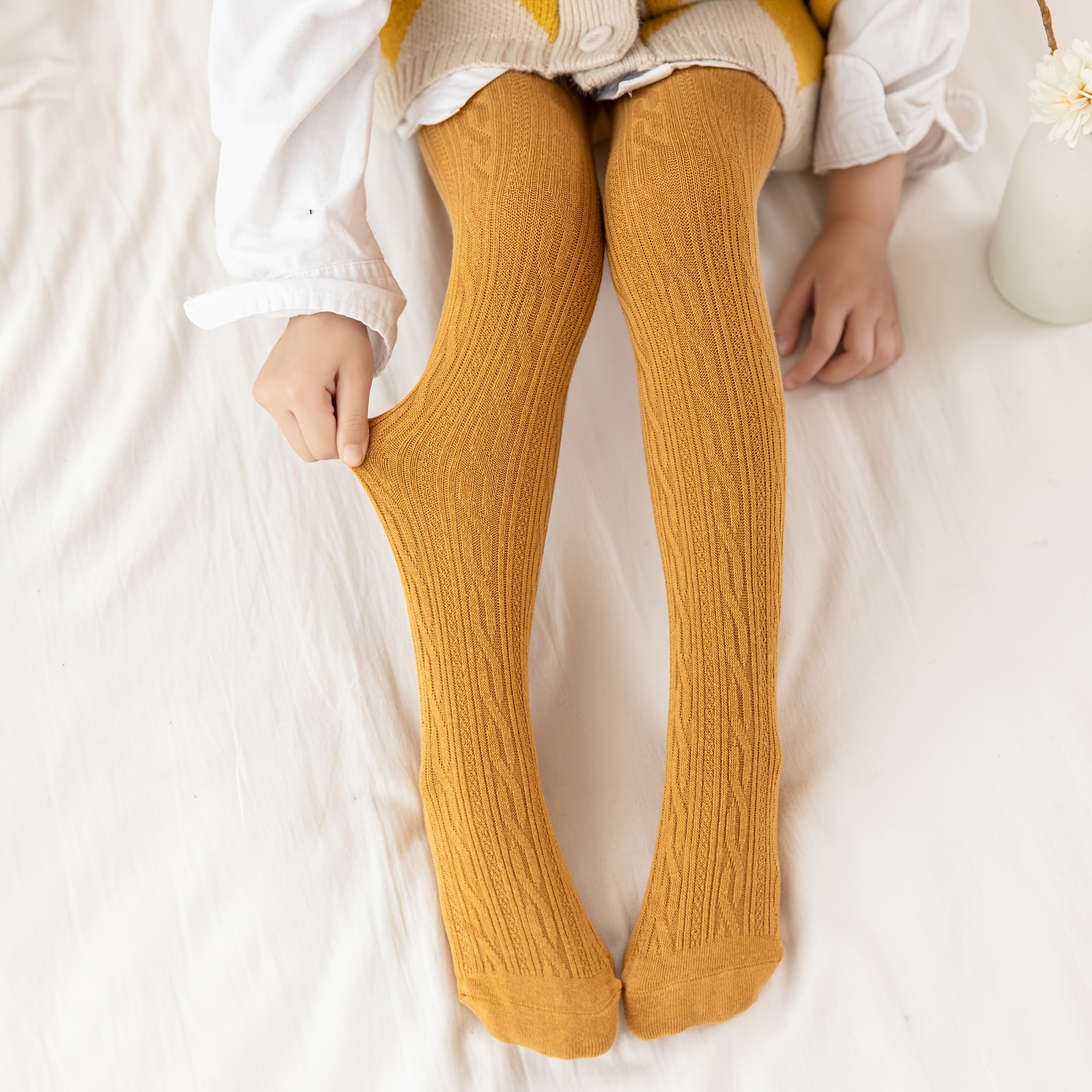 Solid Soft-Knit Tights for Toddler Girls & Baby