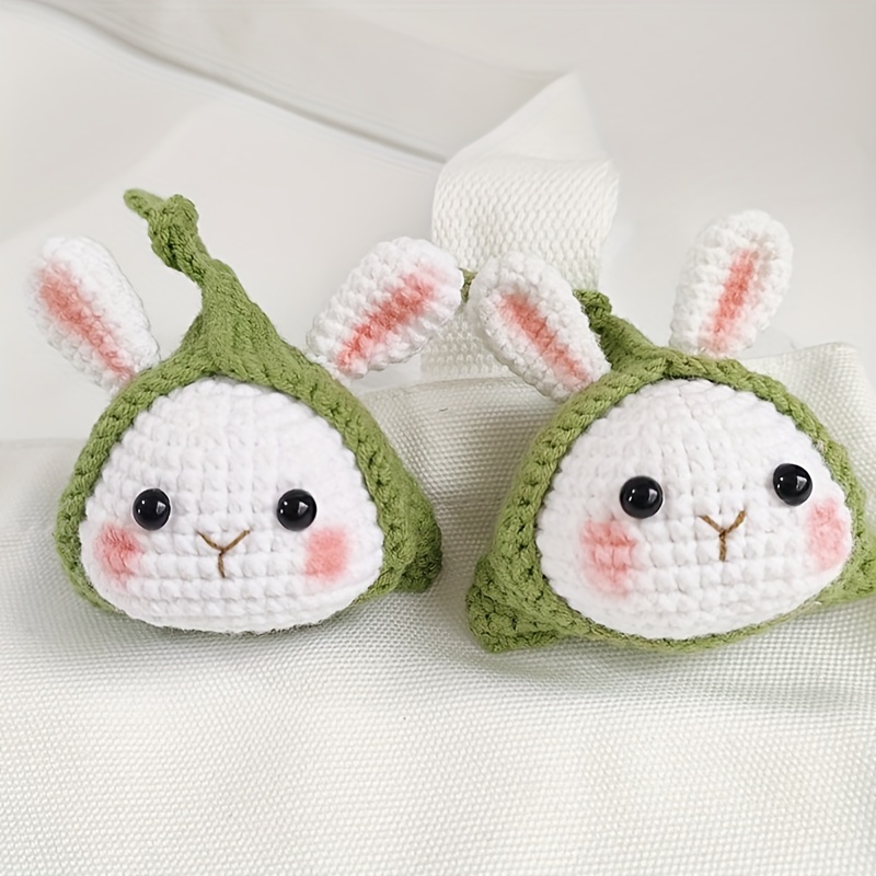 Hand-woven Finished Dragon Boat Festival Zongzi Rabbit Doll Pendant, Finished Yarn Woven Bag Pendant