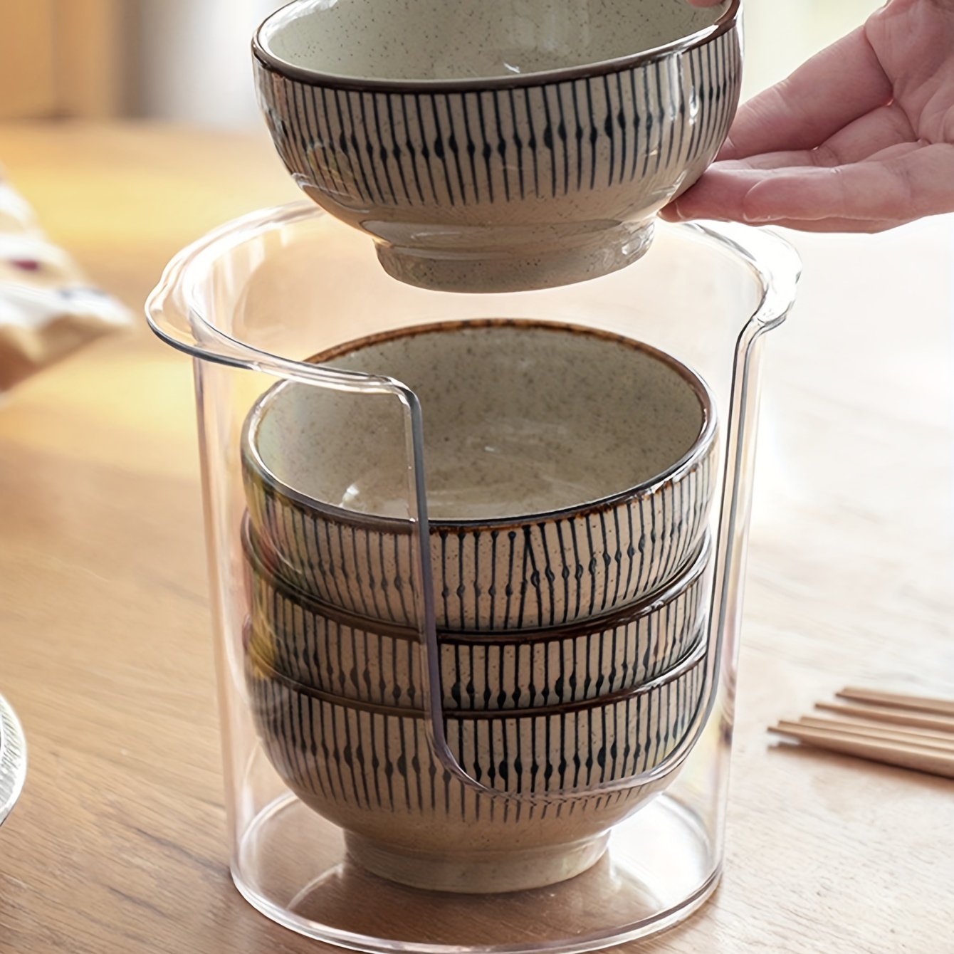 Japanese Style Tableware Storage Rack Dish And Bowl Drain - Temu