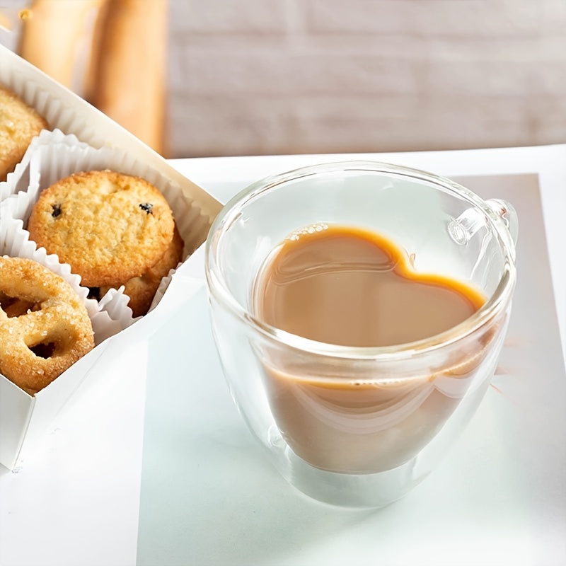 Double-Wall Glass Coffee Mugs, Small