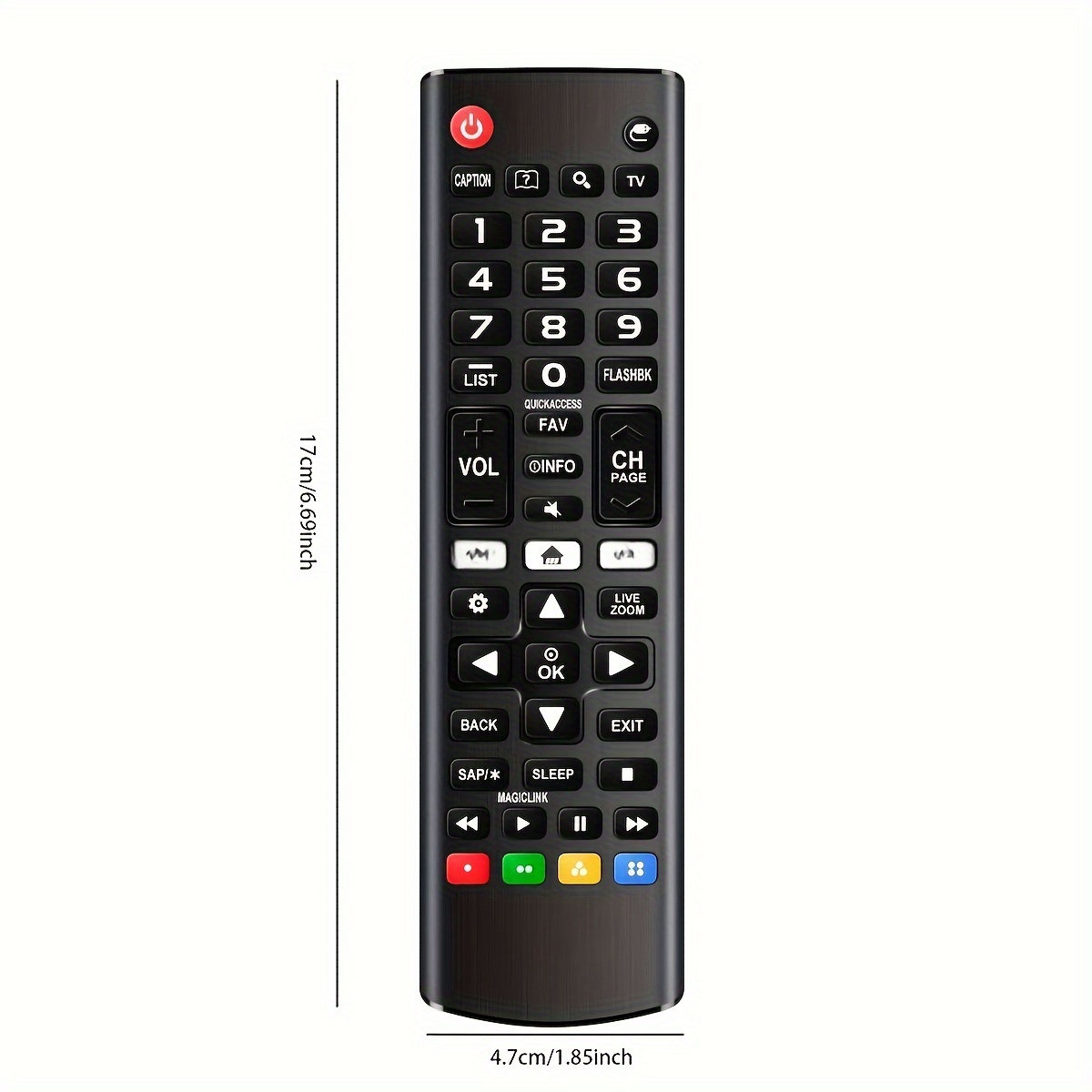 Control remoto universal para LG Smart TV, compatible con todos los modelos  de televisores LG, LCD, LED, OLED, UHD, HDTV 3D, 4K, reemplazo de la  función de control remoto de LG TV