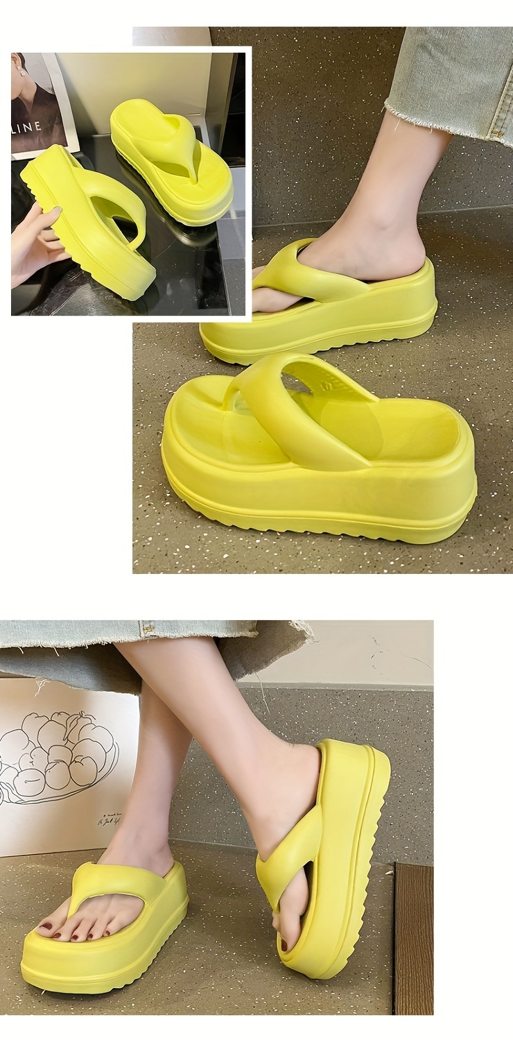   womens 7cm thick sole eva slide sandals open toe summer slippers with black white straps comfortable indoor outdoor use casual footwear   durable footwear Product details 8