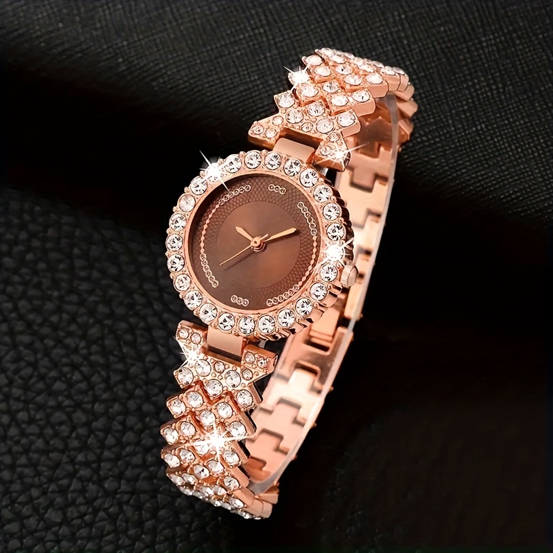 Reloj Para Mujer Dorado Elegante Analogo Regalo Para Novia Esposa Mujer  Nuevo