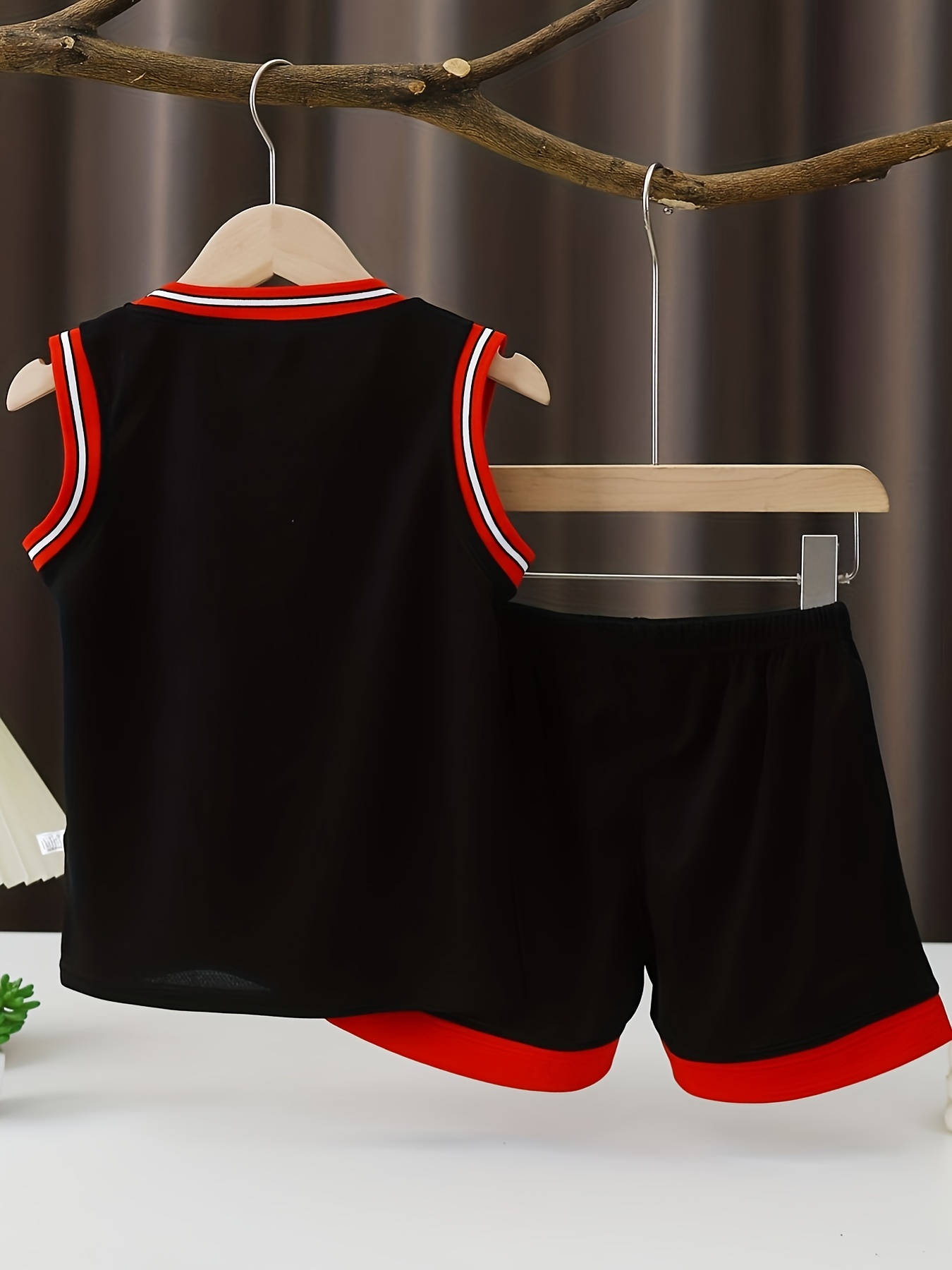 Temu Boys & Girls Basketball Outfit - Stylish Tank Top & Shorts Set for Summer Training & Competition