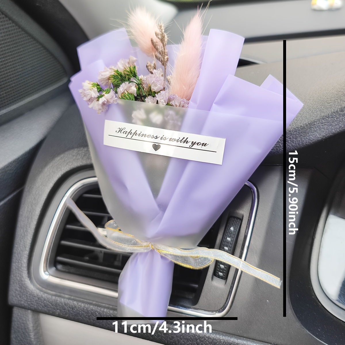 Car Bouquet Design Air Outlet Decoration Clip Lavender - Temu