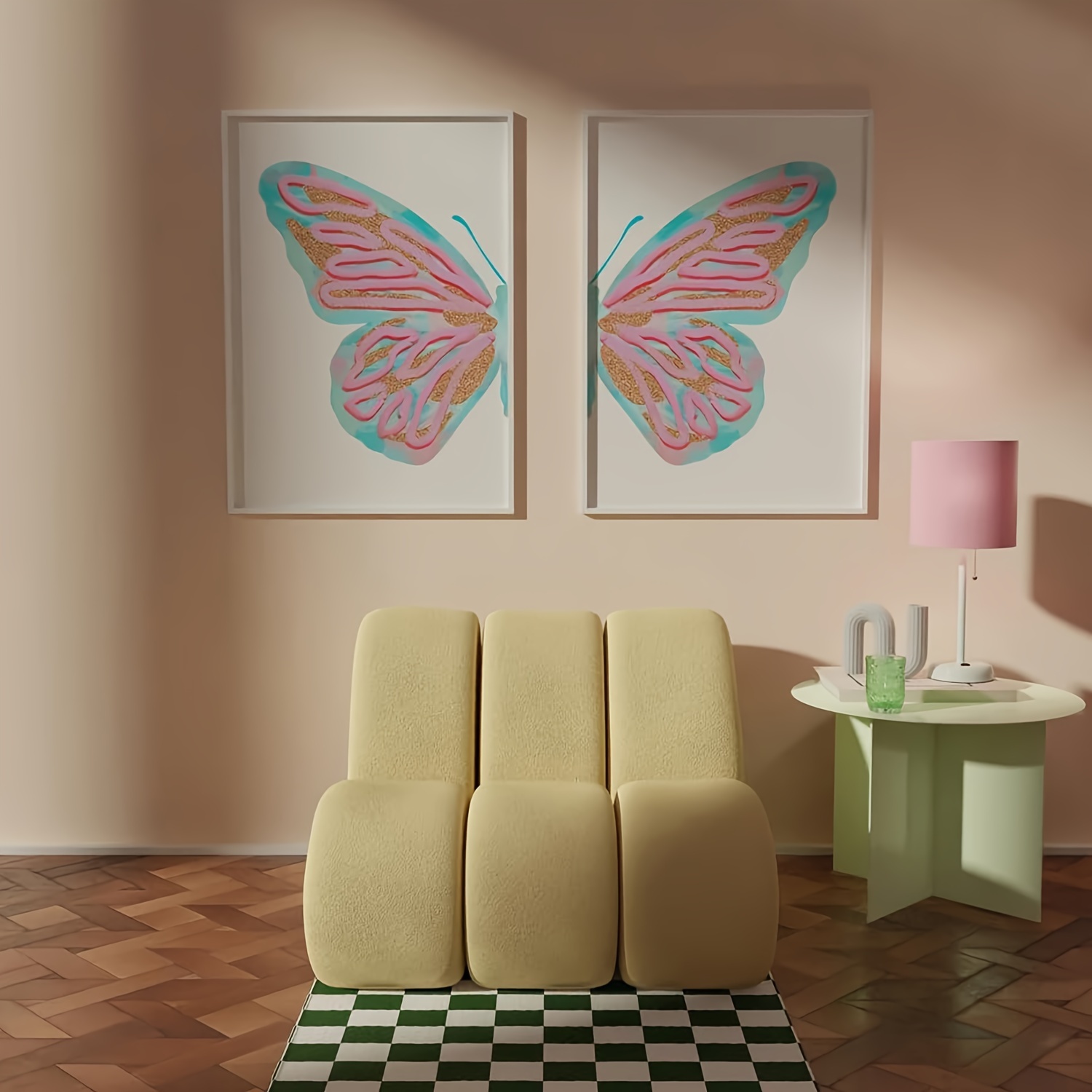 Split Butterfly Wall Art Set Teen Girl Room Decor - Temu