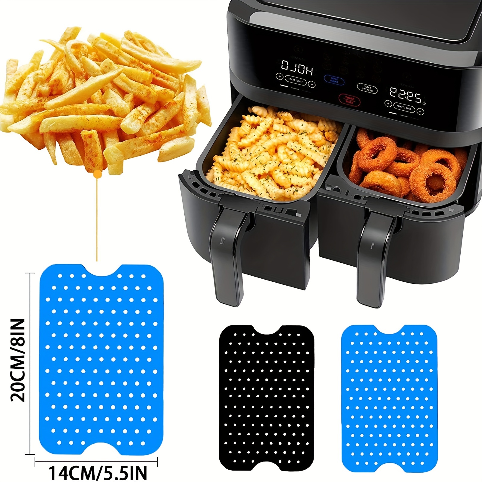 Rectangular Silicone Air Fryer Liner, Rectangle Air Fryer Liners Pot,  Non-stick Silicone Basket Bowl, Reusable Dual Zone Baking Tray, Oven  Accessories, Baking Tools, Kitchen Gadgets, Kitchen Accessories, Home  Kitchen Items - Temu