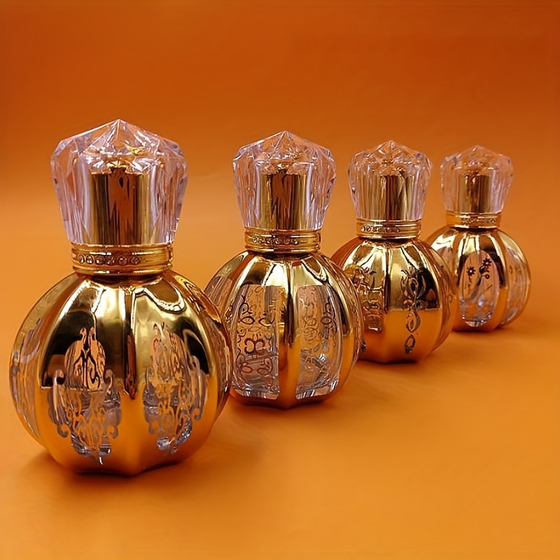 Glass Perfume Spray Bottle Vintage Golden Empty Perfume Atomizer